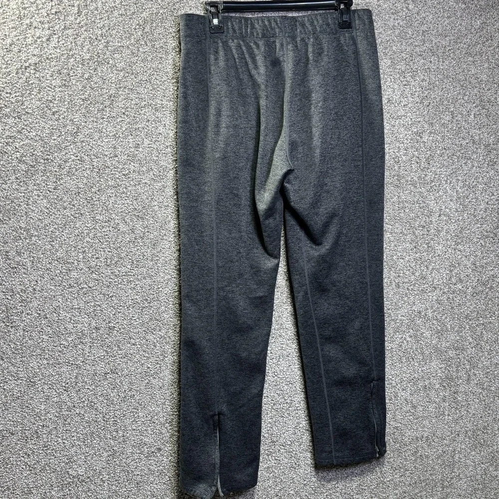 Nike Therma-FIT Pants Mens Medium Gray Fleece‎ Track Zip Hem Pockets Athletic